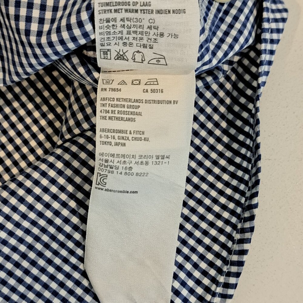 Abercrombie & Fitch Men's Small Long Sleeve Button Down Muscle Fit Plaid Shirt - Picture 8 of 15